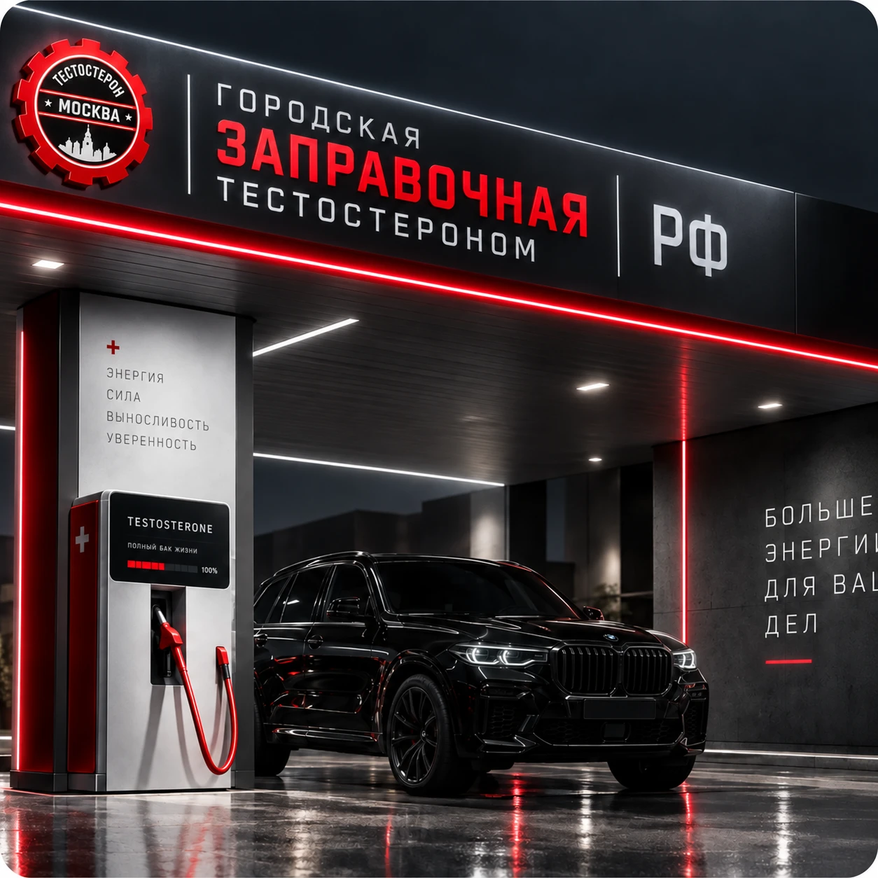 Заправочная станция тестостероном
